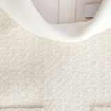 Kreemine Boucle Varrukateta Midi Kleit