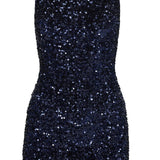 Kino Sequini Mini Dress - Dark Blue