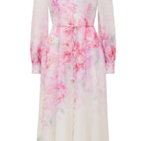 Lilleline Looduslik Midi Kleid