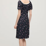 Lilleline Puff Sleeve Midi Kleid