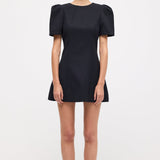 Mini Kleid Lühikeste Varrukatega ja Perlise Seljaga