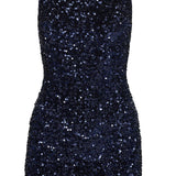 Navy Sequin Mini Dress by Kino