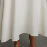 Tweed Ruffle Hem Jakk ja Midi Seelik Komplekt