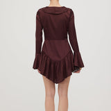 Rüüstatud satiinist mini kleit