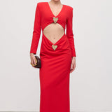 Maxi Kleid mit Herzdetails