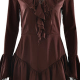 Rüüstatud satiinist mini kleit