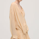 Volditud mini kleit pikade varrukatega