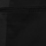 Slim Satin Blazer Mustas