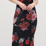 Varrukateta Roosi Prindiga Maxi Kleid