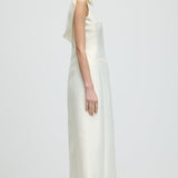 Asümmeetrilise Kaelusega Lõhikuga Midi Kleit