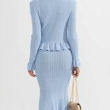 Elegantne Laienev Kootud Midi Kleid