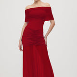 Slinky Maxi Dress with Shoulder Straps