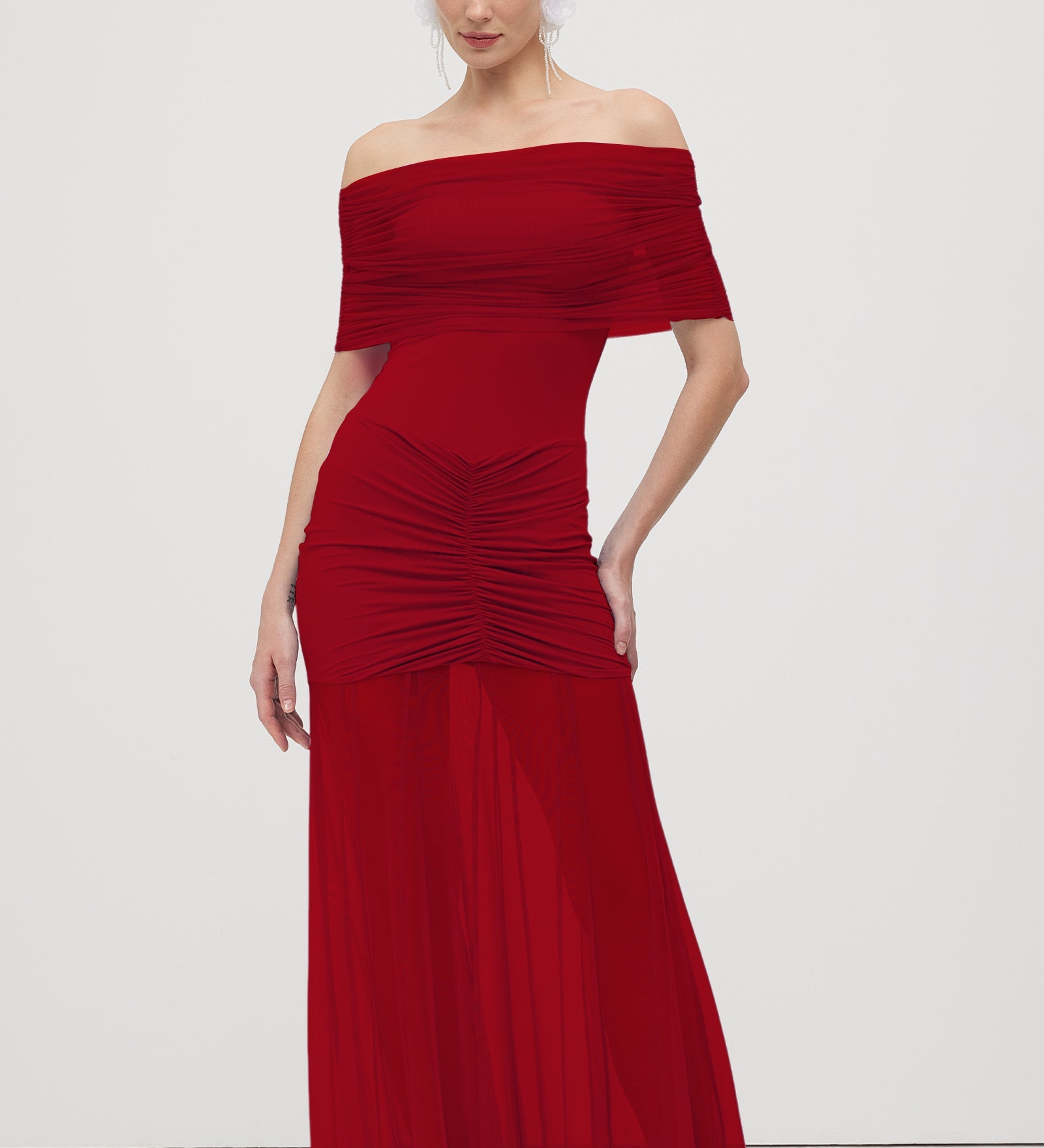Slinky Maxi Dress with Shoulder Straps