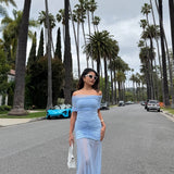 Slinky Maxi Dress with Shoulder Straps
