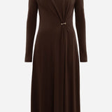 Maxi Kleid mit Metallic-Dekor aus Jersey