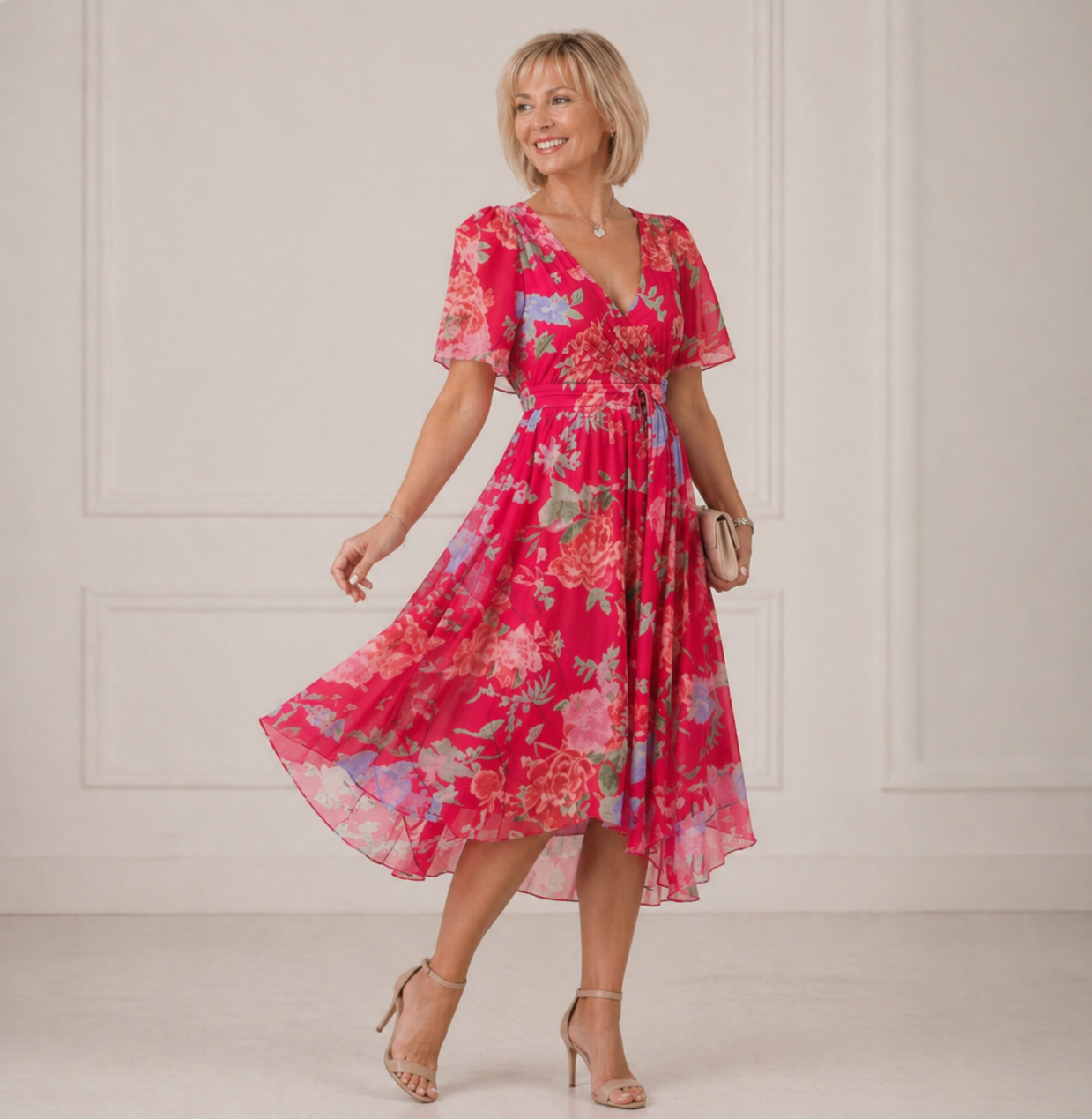 Eva Midi Kleit – Elegantne Ümbriklõige