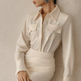 Krae ja Drapeeritud Mini Kleit