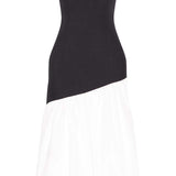 Kontrasti Pleediga Midi Kleid
