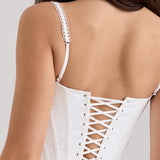 Veniv Puuvillane Midi Kleit Valges