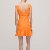 Rüüfli tekstuuriga varrukateta mini kleit