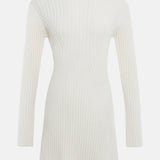 Ribbed Jersey A-Line Mini Dress