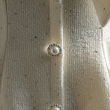 Tweed Ruffle Hem Jakk ja Midi Seelik Komplekt