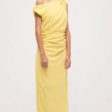 Asümmeetriline Üks Õlg Midi Kleit