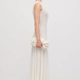 Elegantne Pointelle Varrukateta Maxi Kleid