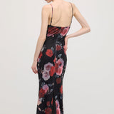 Varrukateta Roosi Prindiga Maxi Kleid