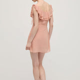 Mini Kleit Volangidega ja Soliidse Lukuga