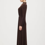 Maxi Kleid mit Metallic-Dekor aus Jersey