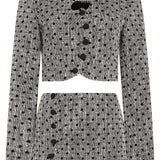 Polka Dot Tweed Top & A-Line Mini Seelik Komplekt