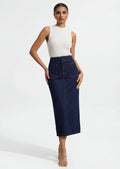 Denim Midi Seelik Indigosinises