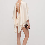 Satiinist Kappa Kaheosaline Mini Kleid