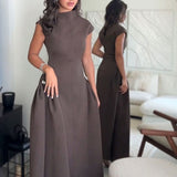 Tugev Twill Ülikonna Midi Kleid