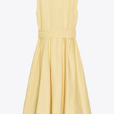 Varrukateta Vööga Särk Midi Kleid