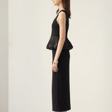 Ruffle Hem Slit Midi Kleit
