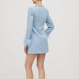 Glittering Boucle Mini Dress with Sleeves