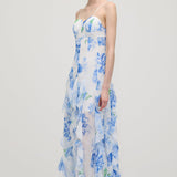 Lilleline Prindiga Ruffle Seljataha Midi Kleid