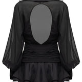 Üksik Lanterni Varrukaga Mini Kleit