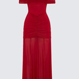 Slinky Maxi Dress with Shoulder Straps