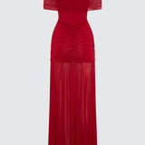 Slinky Maxi Dress with Shoulder Straps