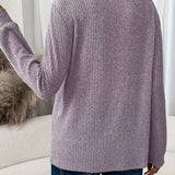 Ribbeltrui met ronde hals
