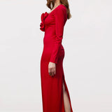 Lillemuster Jersey Maxikleid