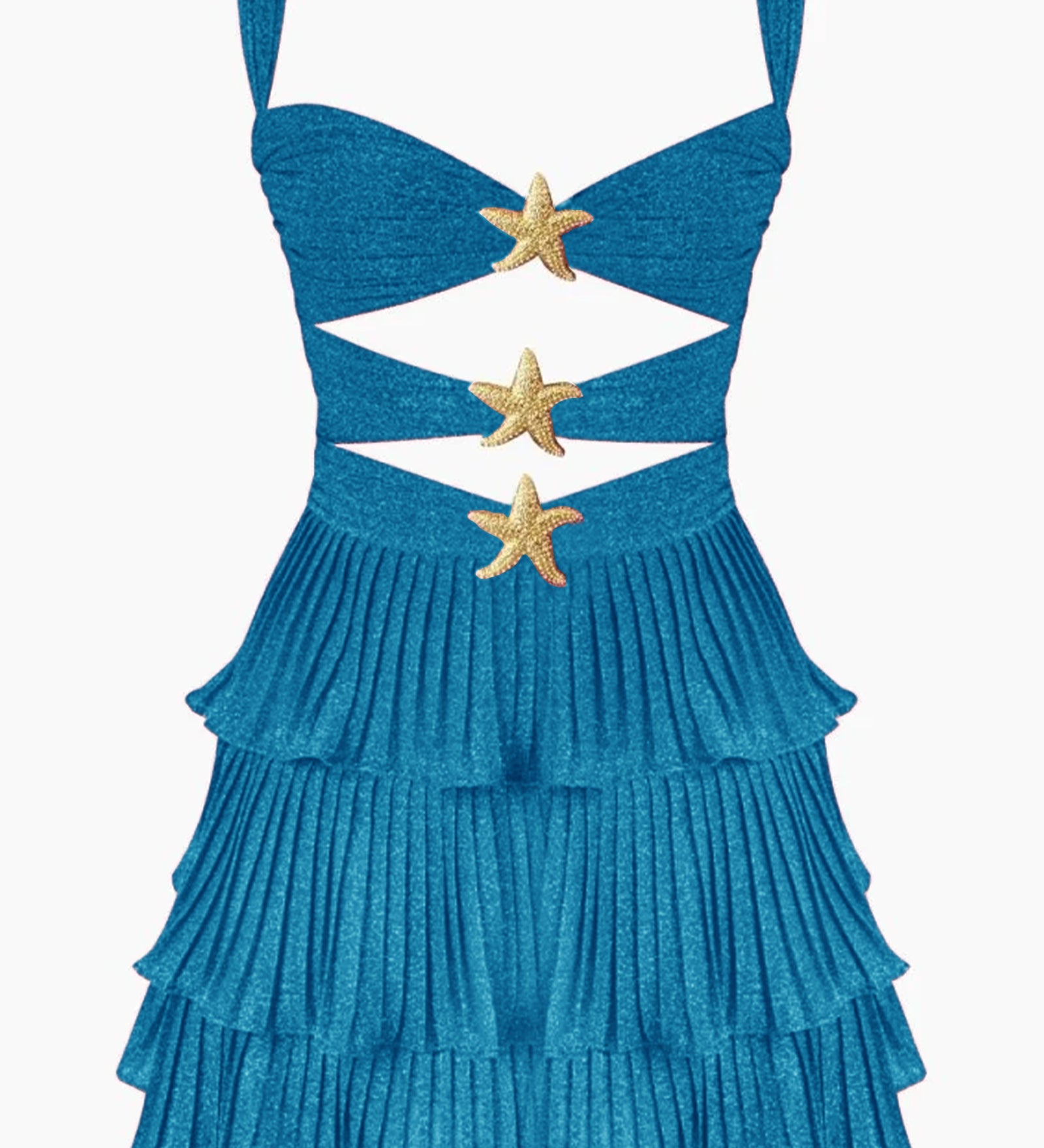 Varrukateta Merineitsi Mini Kleit – Tühjendatud Stiil