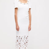 Kaunistatud Appliqué Lõike Midi Kleid