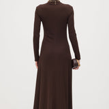 Maxi Kleid mit Metallic-Dekor aus Jersey