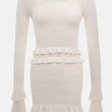 Avatud Kudumisega Mini Kleid