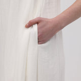 Tikkitud Ramie Midi Kleid