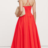 Veniv Puuvillane Popliin Midi Kleit